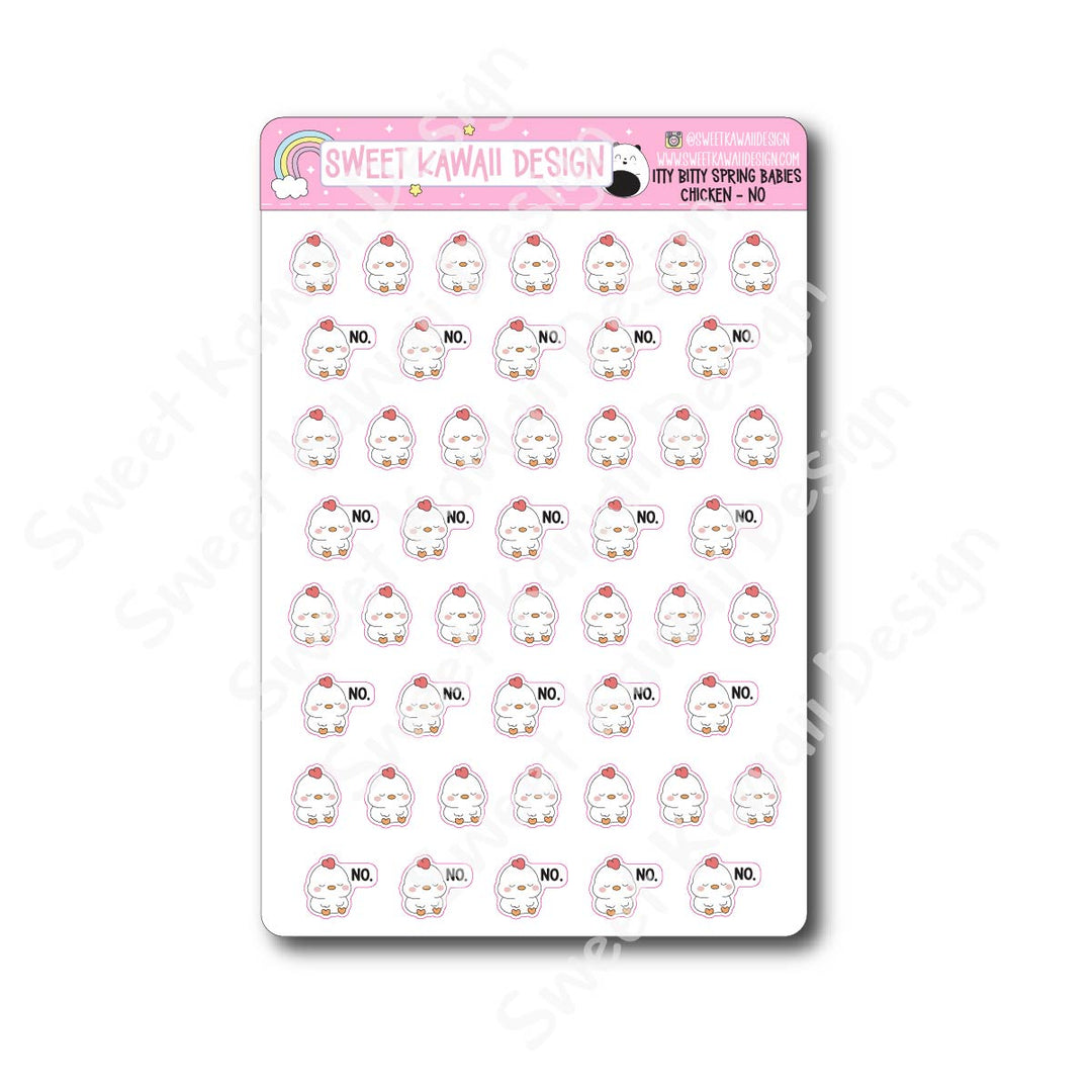 Kawaii Spring Babies Stickers - Chicken (no)