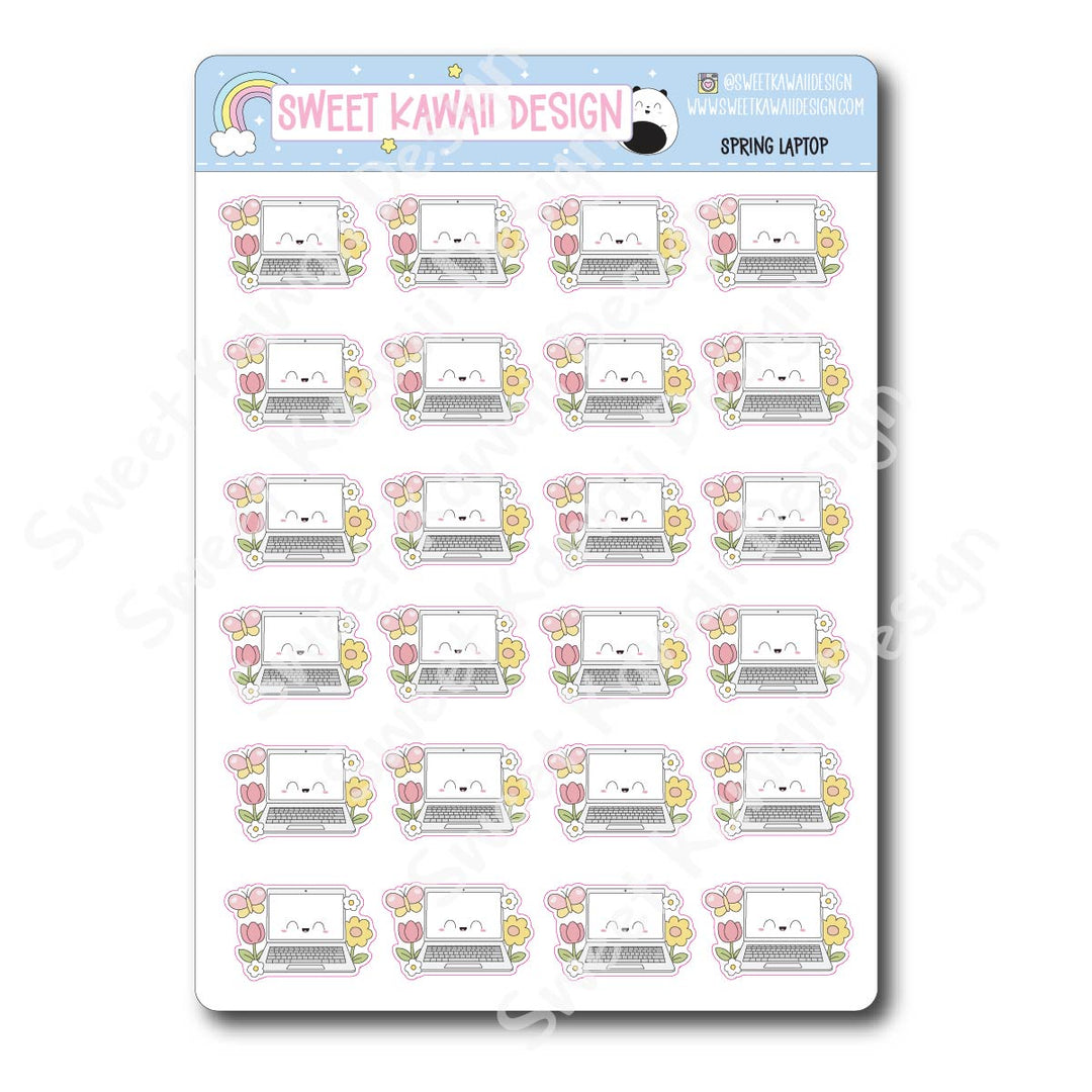 Kawaii Spring Laptop Stickers