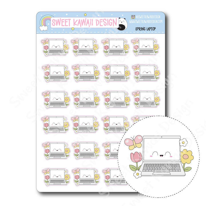 Kawaii Spring Laptop Stickers