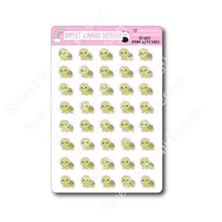Kawaii Spring Babies Stickers - Turtle