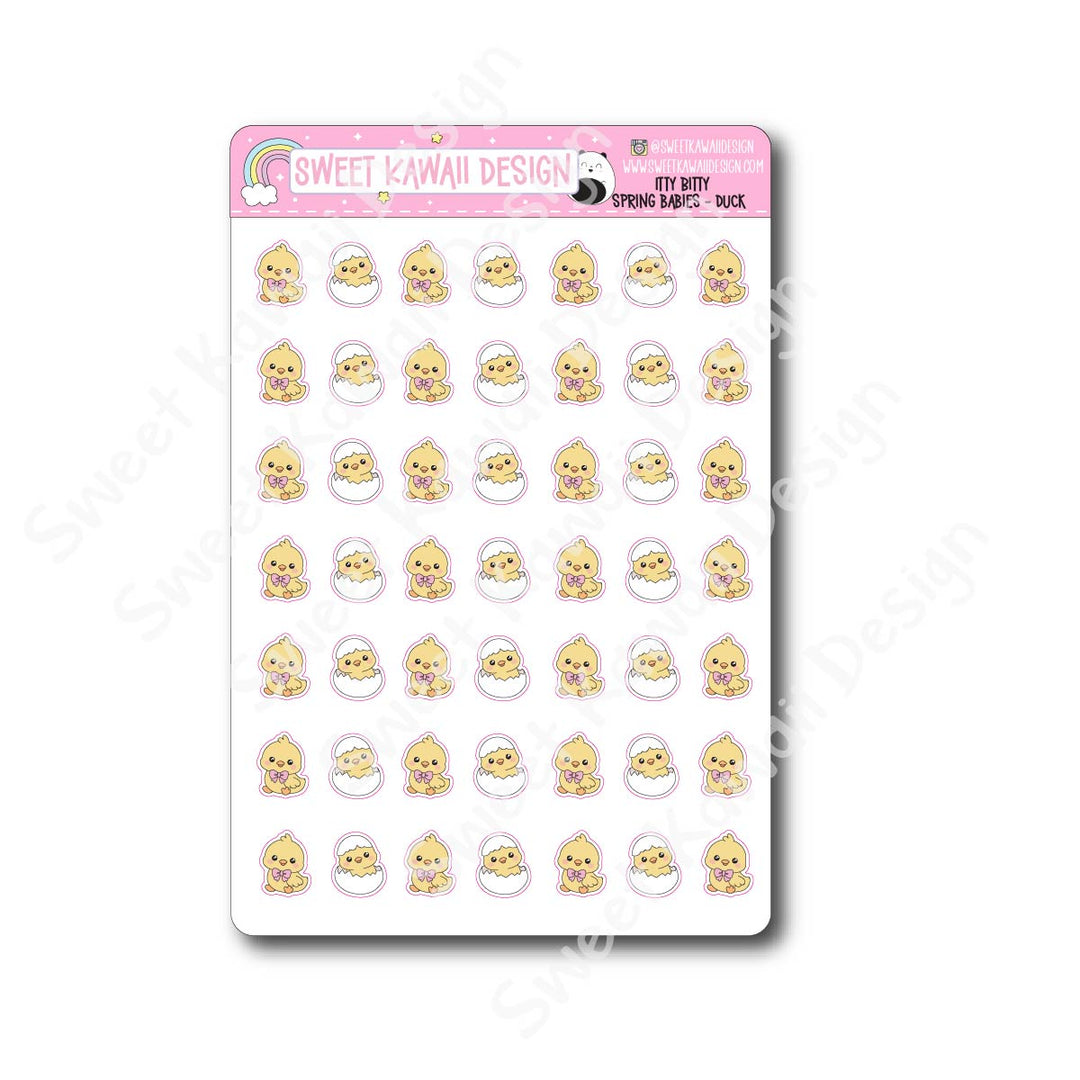 Kawaii Spring Babies Stickers - Duck