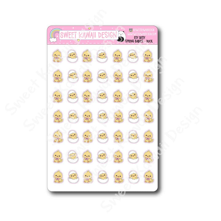 Kawaii Spring Babies Stickers - Duck