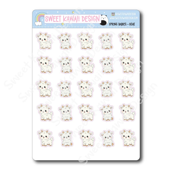 Kawaii Spring Babies Stickers - Goat