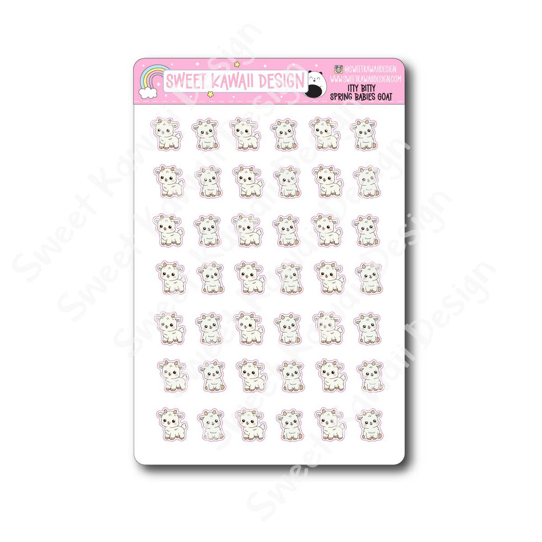 Kawaii Spring Babies Stickers - Goat