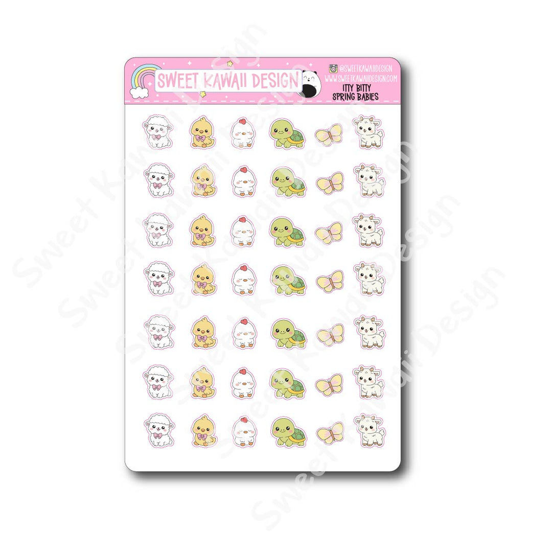 Kawaii Spring Babies Stickers - Mix