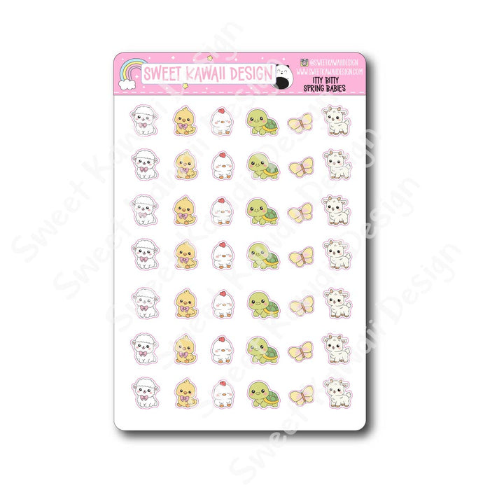 Kawaii Spring Babies Stickers - Mix