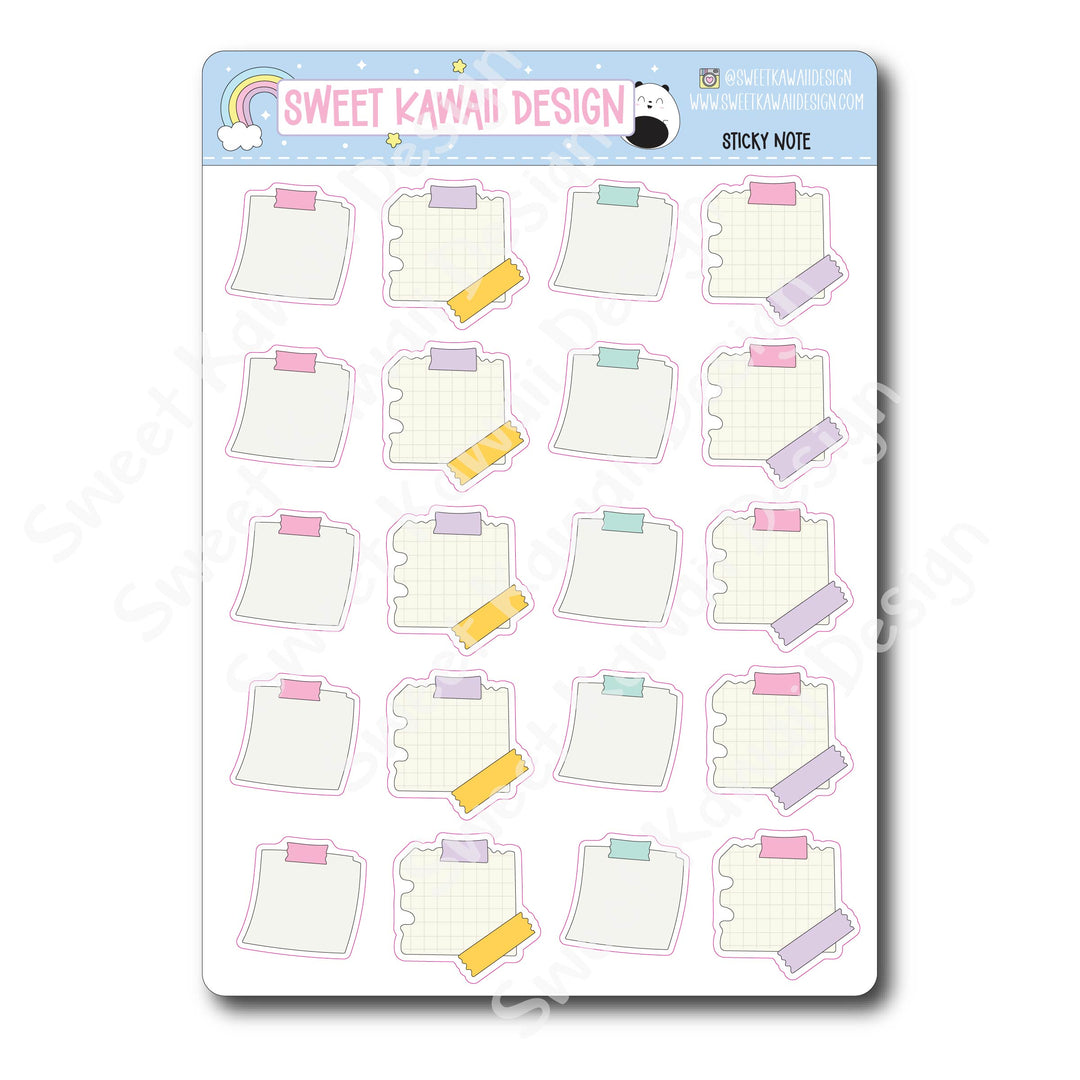 Kawaii Sticky Note Stickers