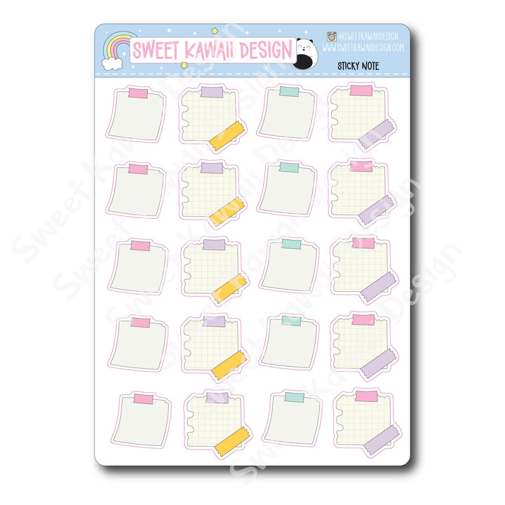 Kawaii Sticky Note Stickers