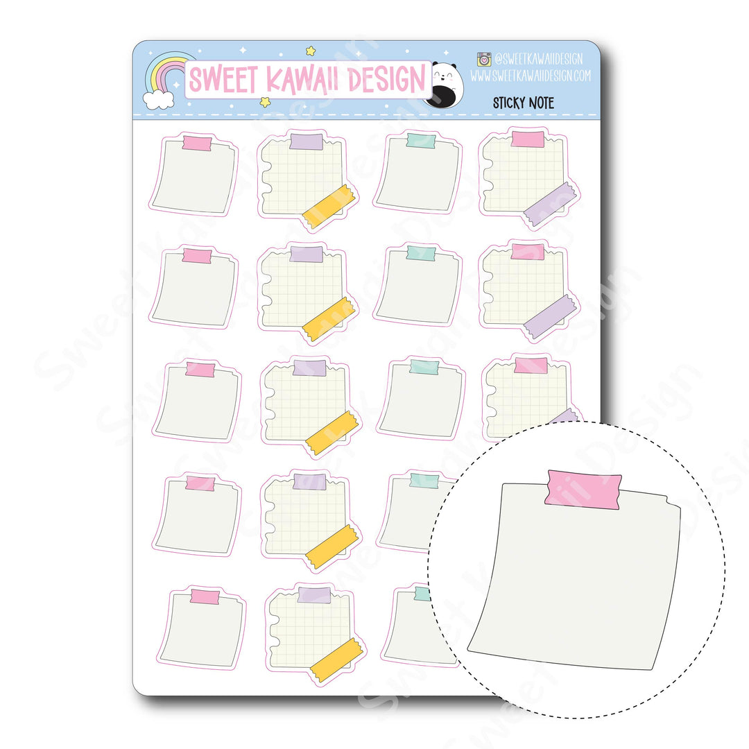 Kawaii Sticky Note Stickers