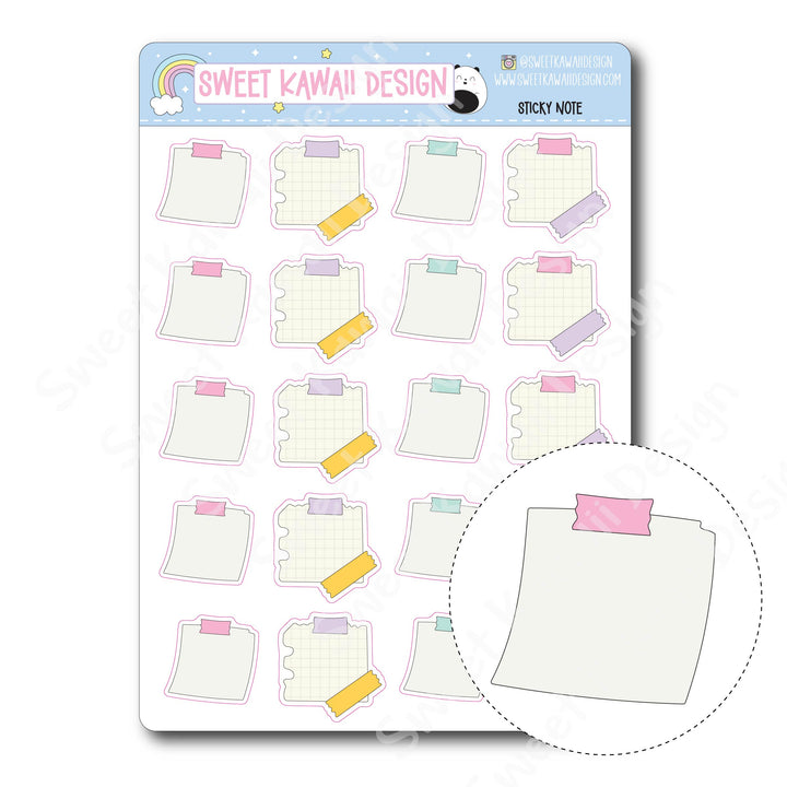 Kawaii Sticky Note Stickers