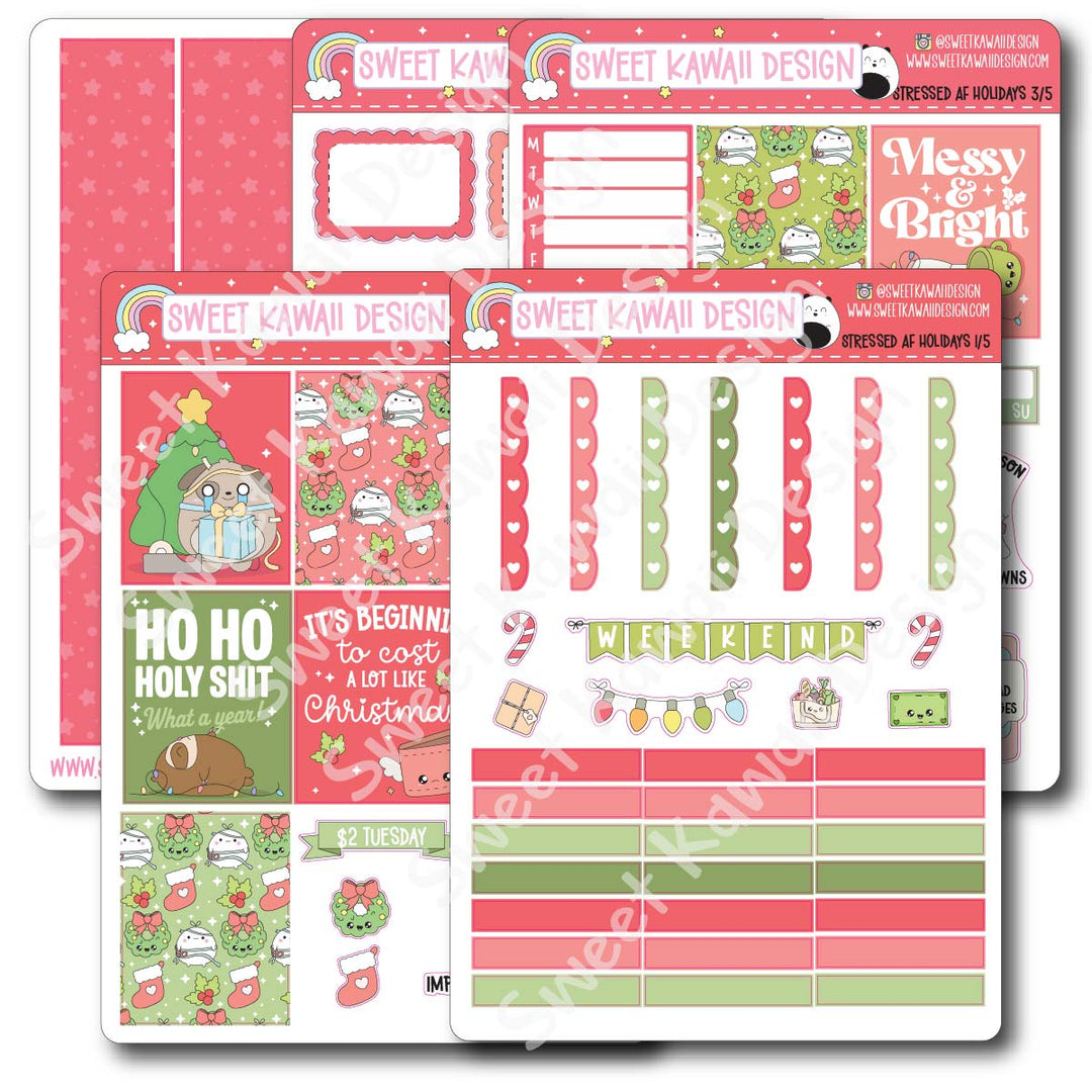 Weekly Kit - Stressed AF Holidays - SIZE OPTIONS AVAILABLE
