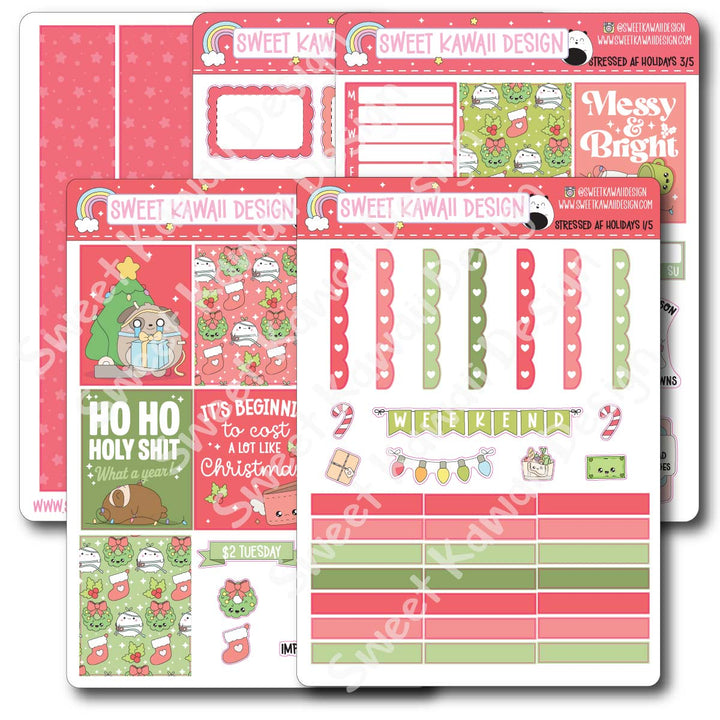 Weekly Kit - Stressed AF Holidays - SIZE OPTIONS AVAILABLE