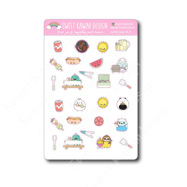 Kawaii Summer BBQ 23 Stickers