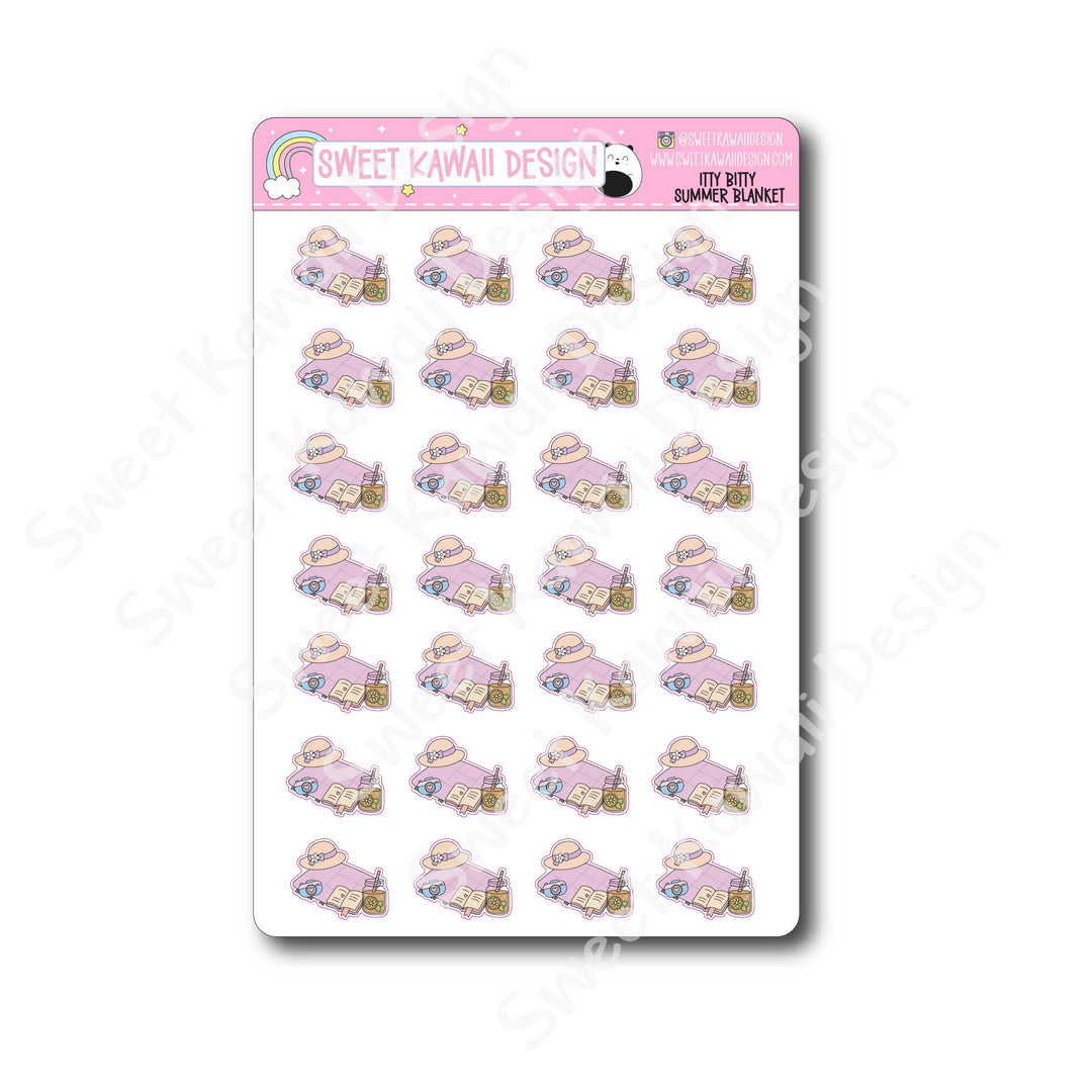 Kawaii Summer Blanket Stickers
