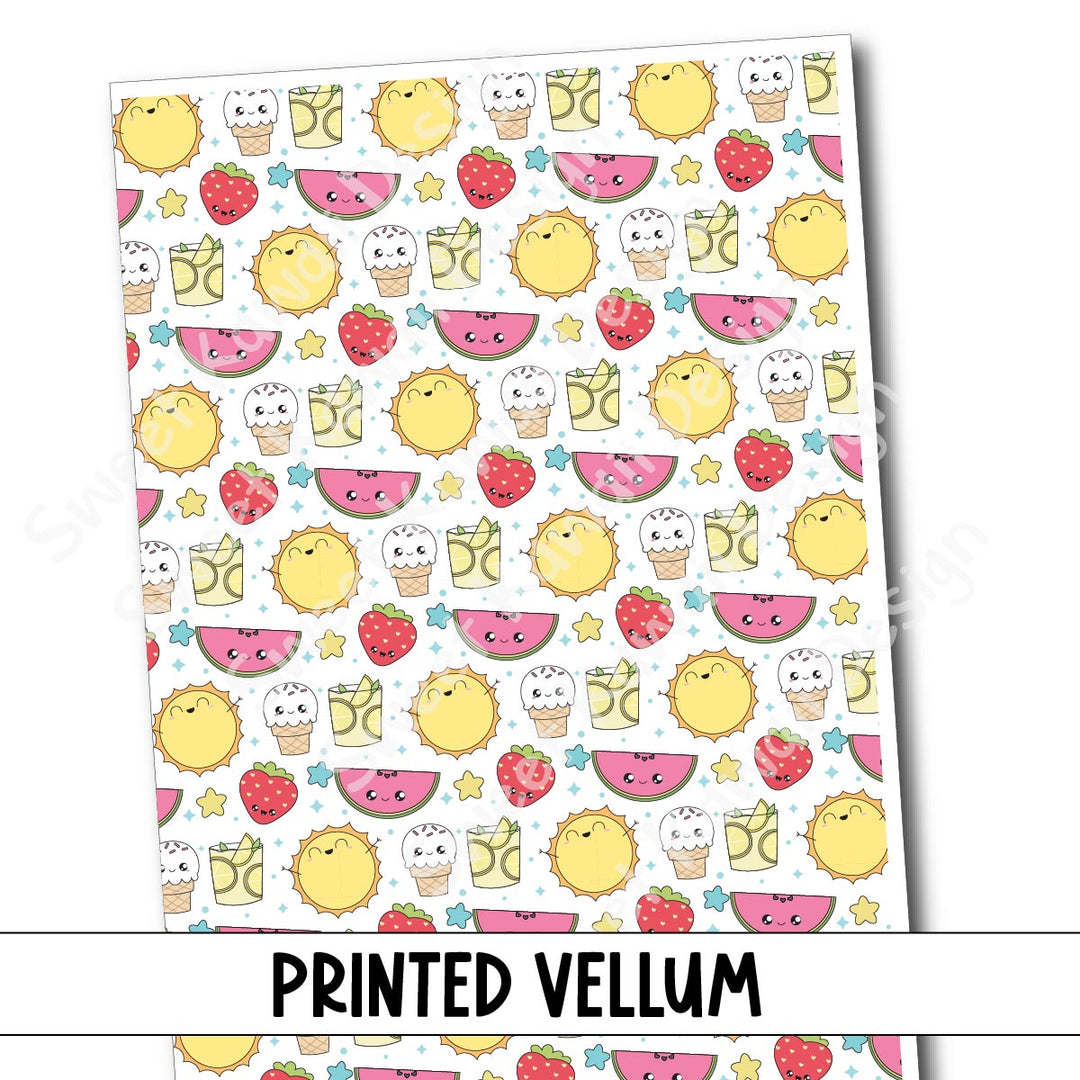 Printed Vellum - Summer Fun
