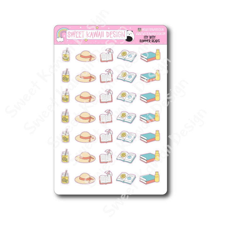 Kawaii Summer Reads Stickers