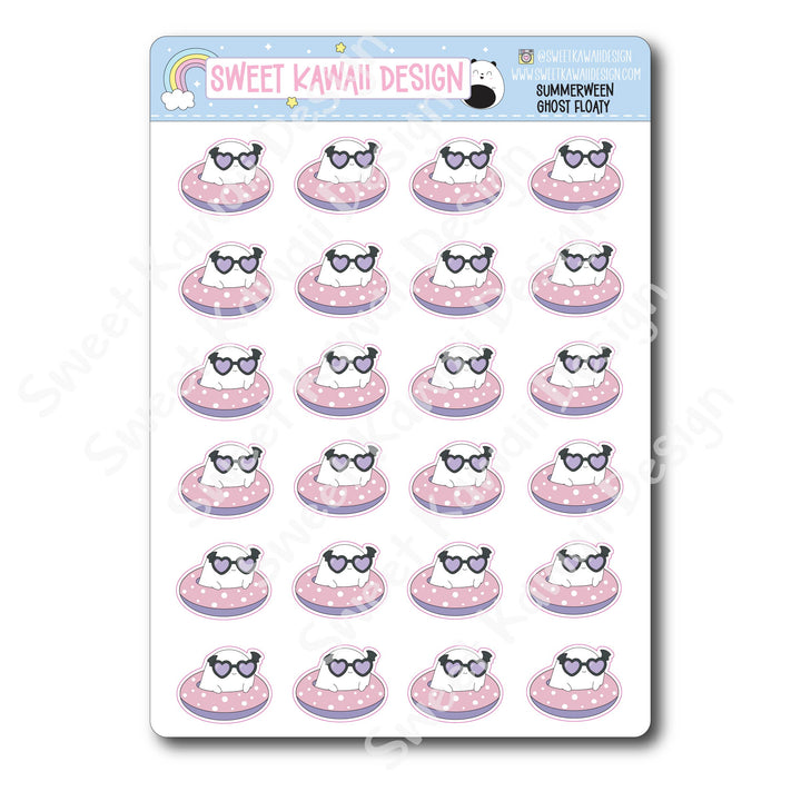Kawaii Summerween Stickers - Ghost Floatie