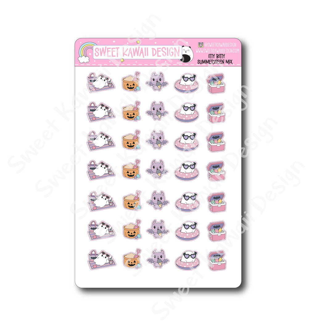 Kawaii Summerween Stickers - Mix
