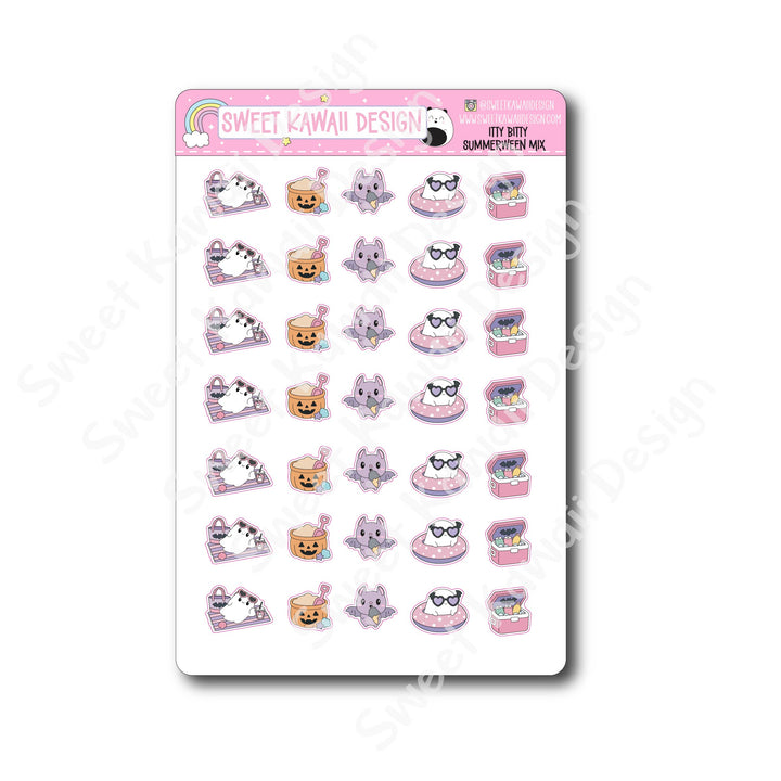 Kawaii Summerween Stickers - Mix