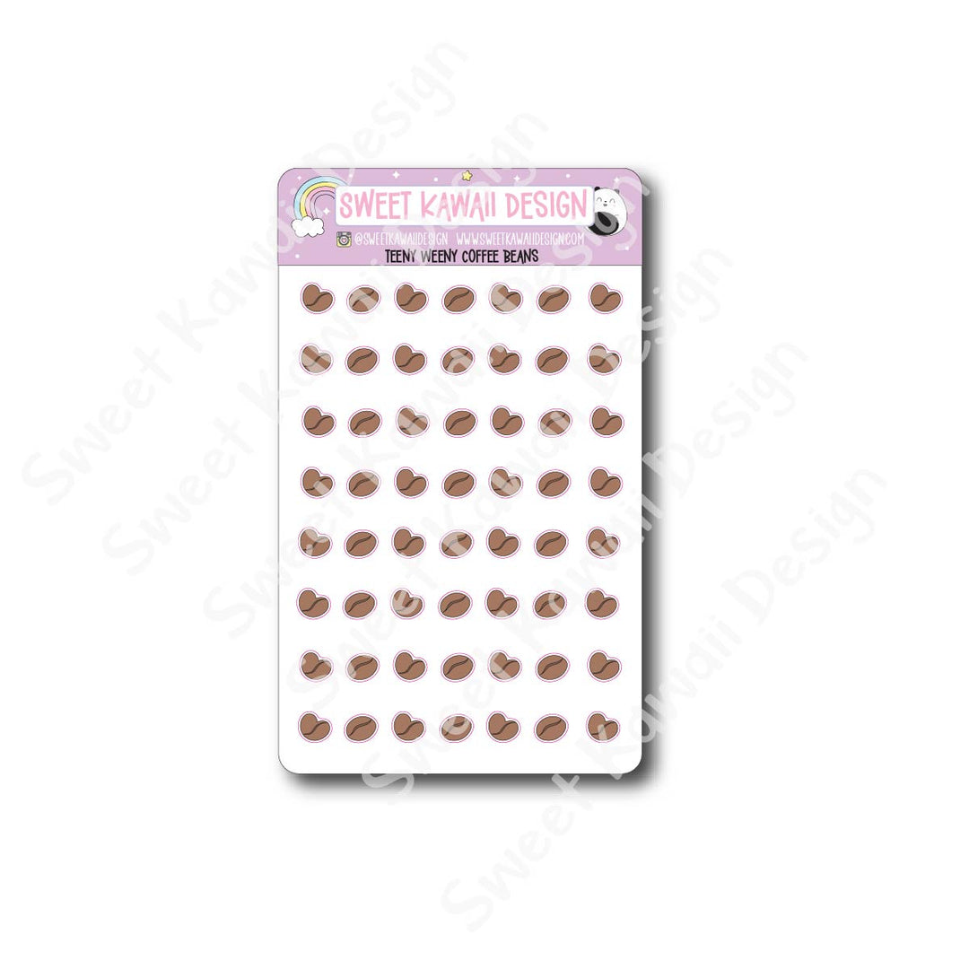Teeny Weeny Coffee Bean Stickers