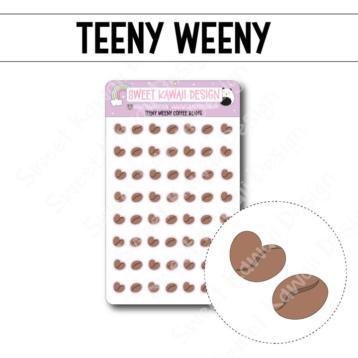 Teeny Weeny Coffee Bean Stickers