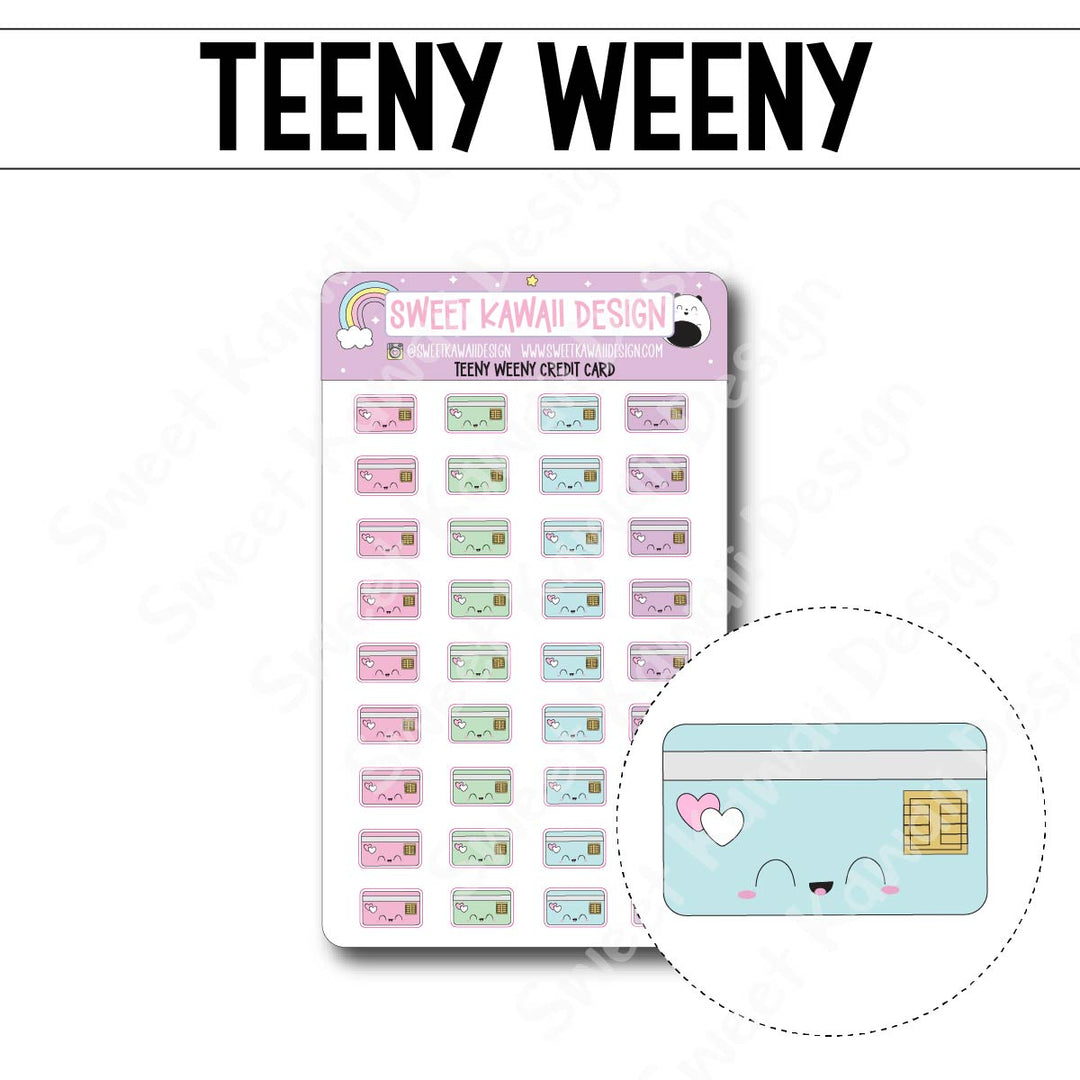 Teeny Weeny Credit Card Stickers