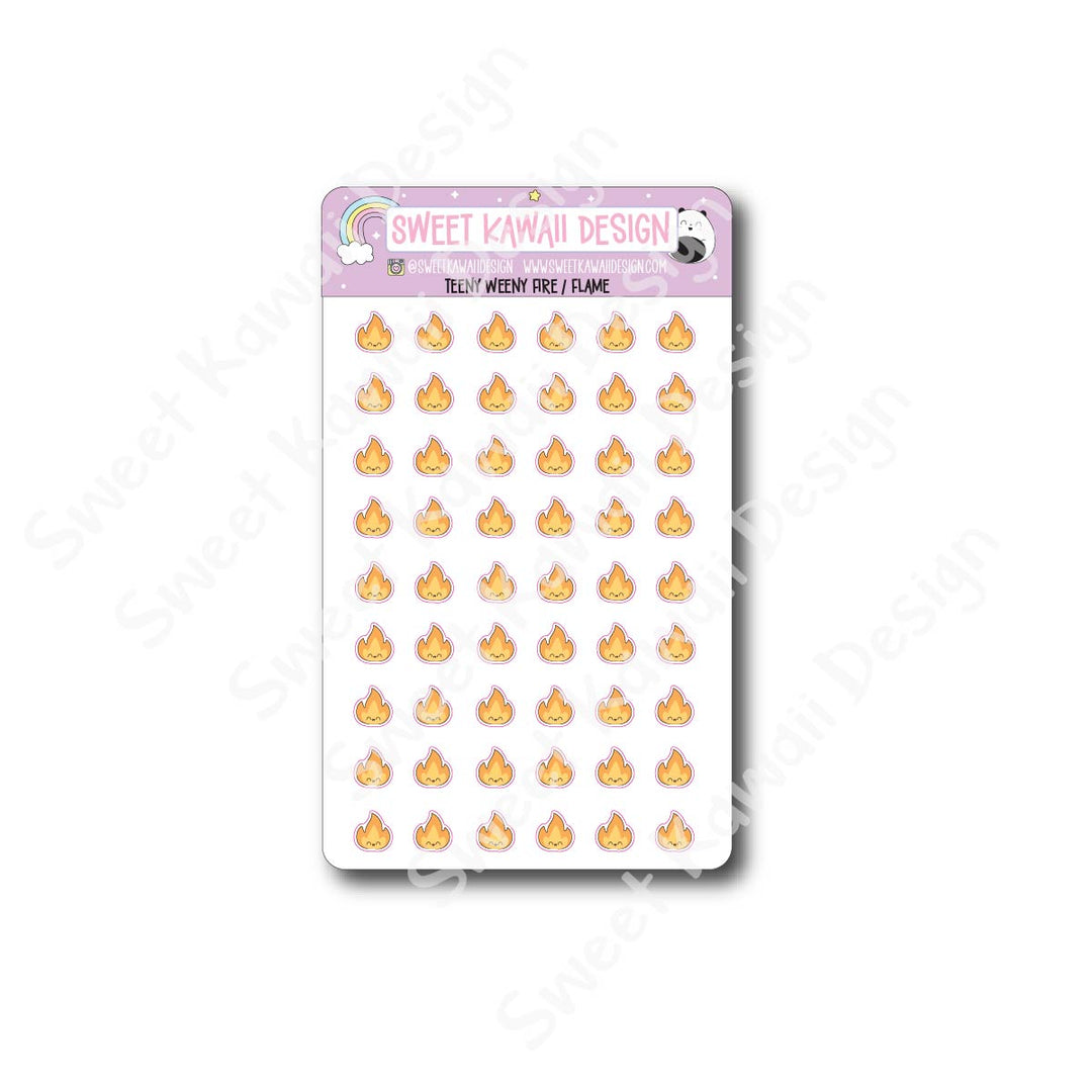 Teeny Weeny Fire/Flame Stickers