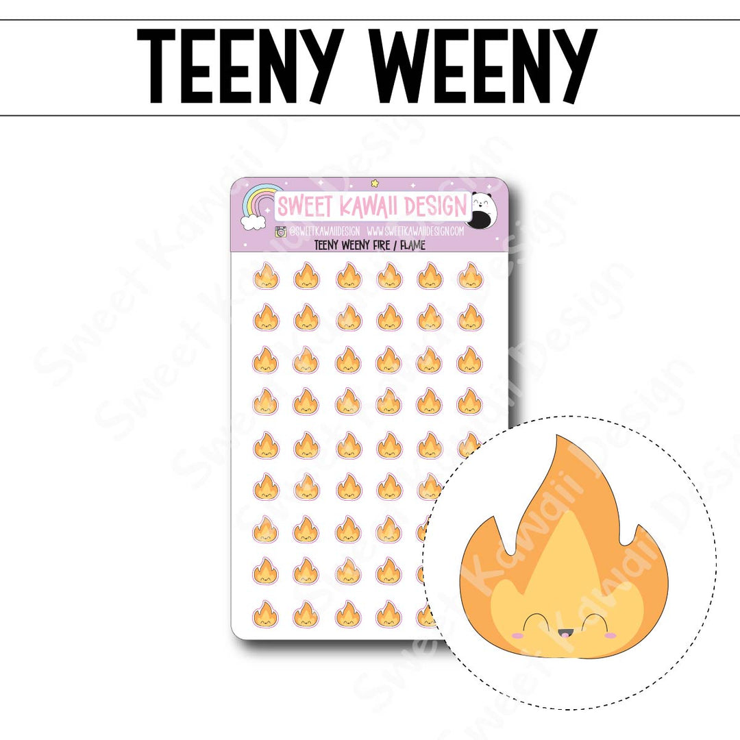 Teeny Weeny Fire/Flame Stickers