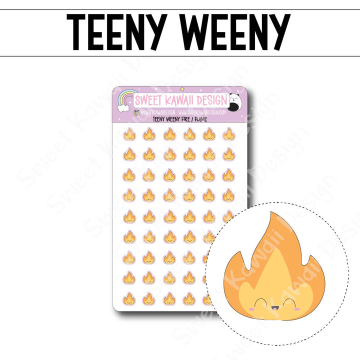 Teeny Weeny Fire/Flame Stickers