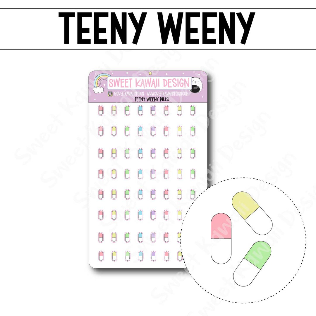 Teeny Weeny Pills Stickers