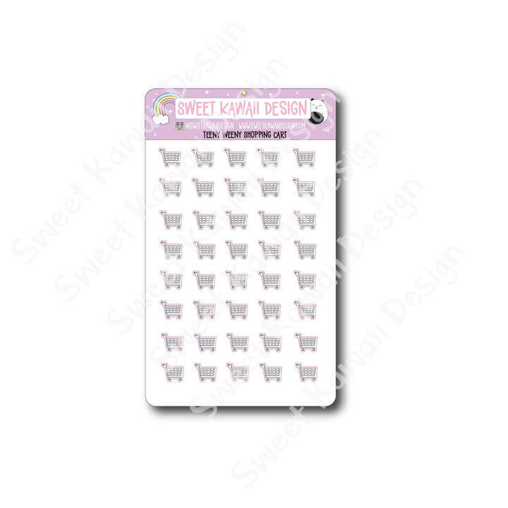 Teeny Weeny Shopping Cart Stickers