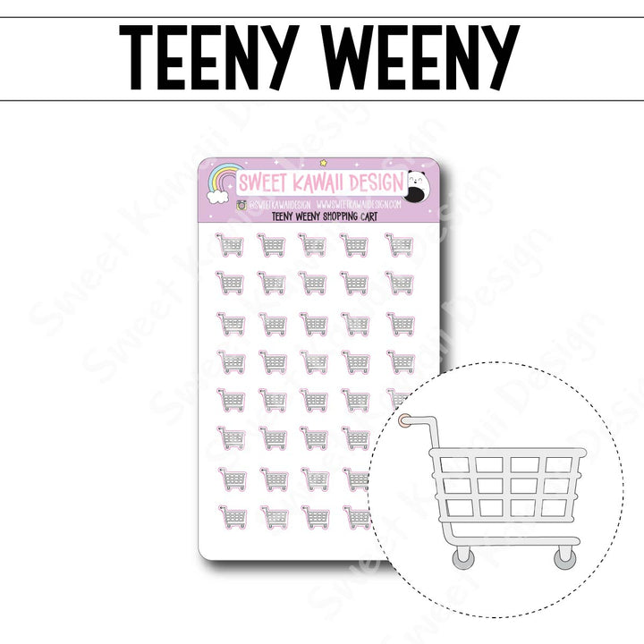 Teeny Weeny Shopping Cart Stickers