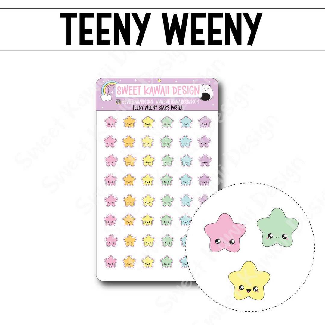 Teeny Weeny Stars Pastel Stickers