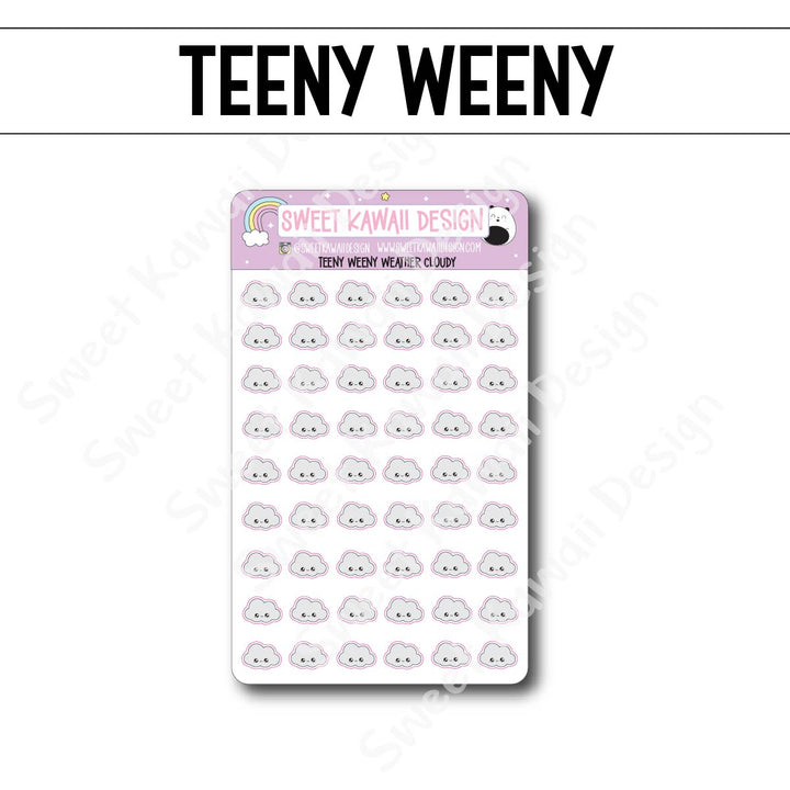 Teeny Weeny Kawaii Weather Stickers - Options Available