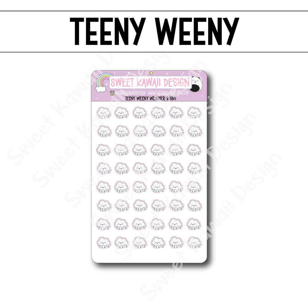 Teeny Weeny Kawaii Weather Stickers - Options Available
