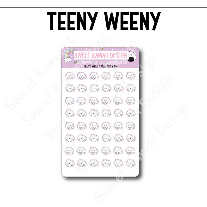 Teeny Weeny Kawaii Weather Stickers - Options Available