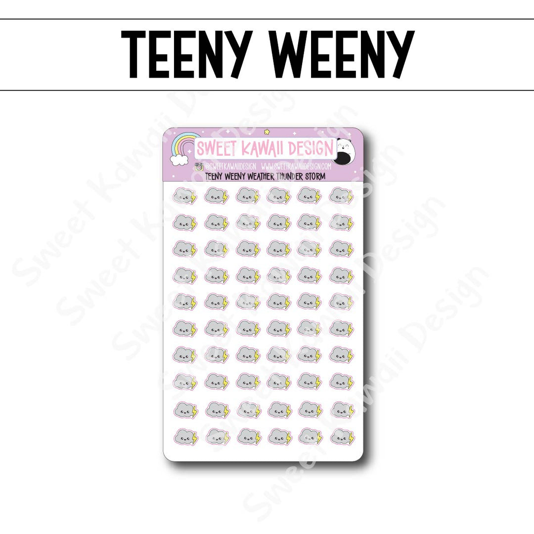 Teeny Weeny Kawaii Weather Stickers - Options Available
