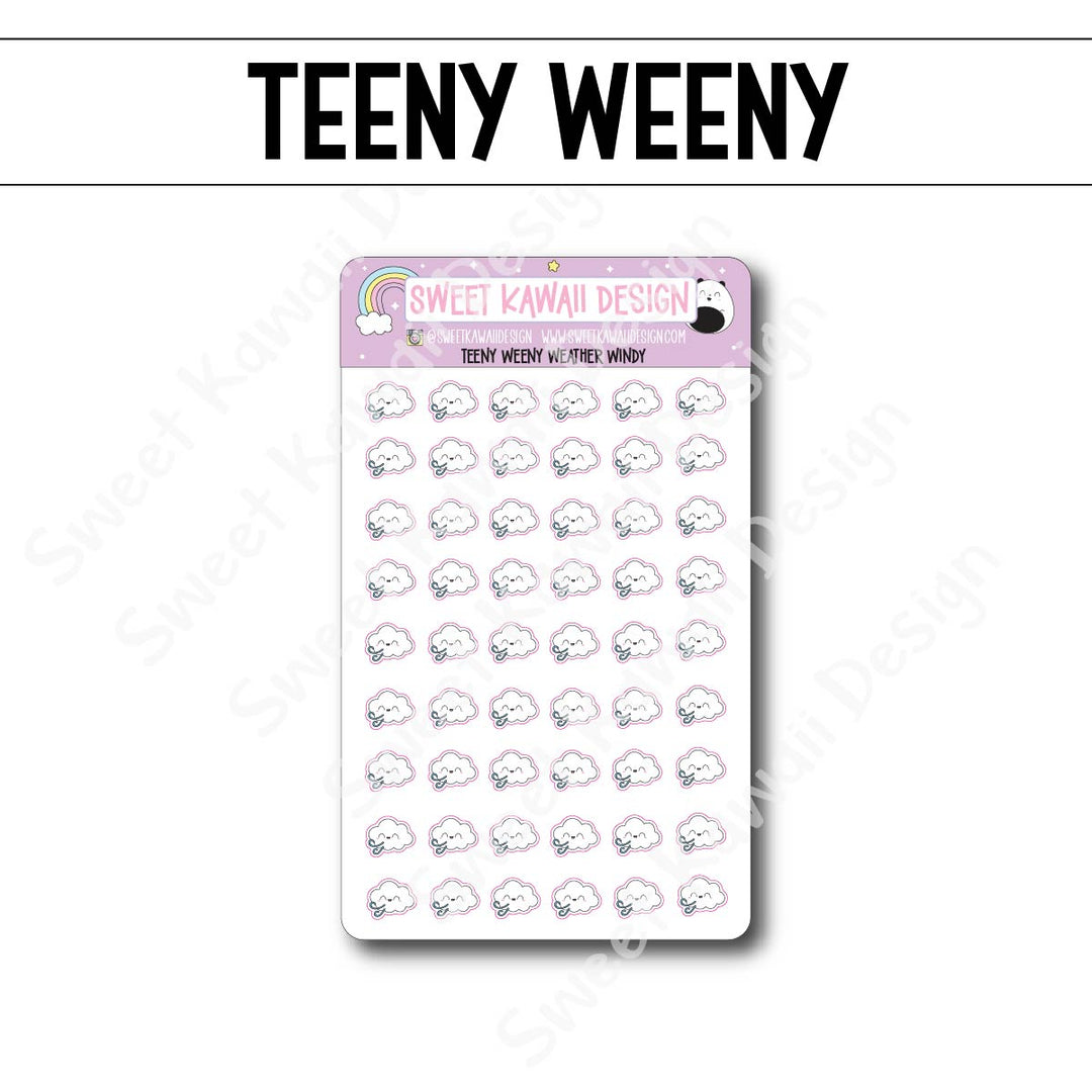 Teeny Weeny Kawaii Weather Stickers - Options Available