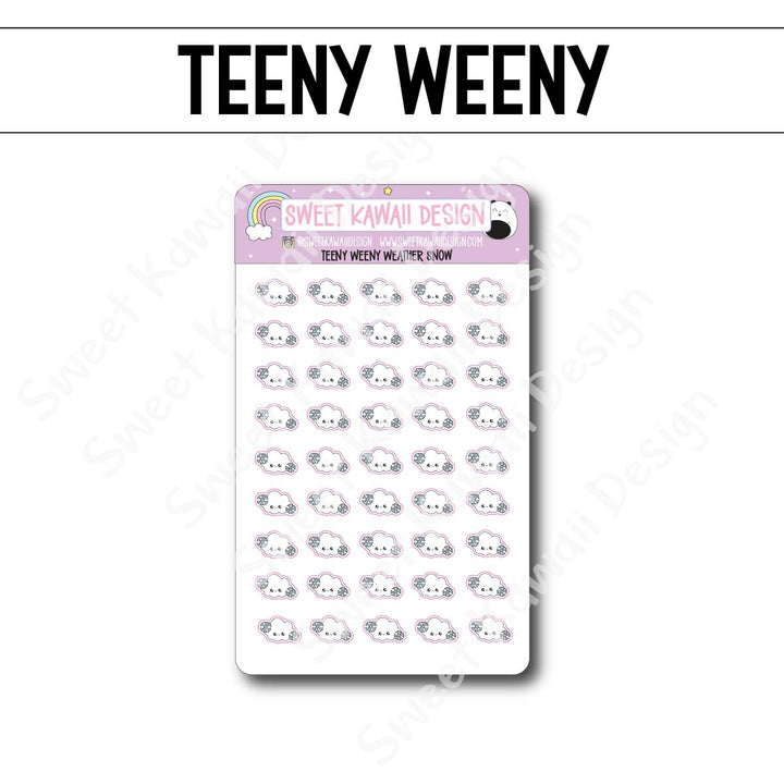 Teeny Weeny Kawaii Weather Stickers - Options Available