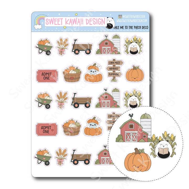 Kawaii Take Me To The Patch Deco Stickers