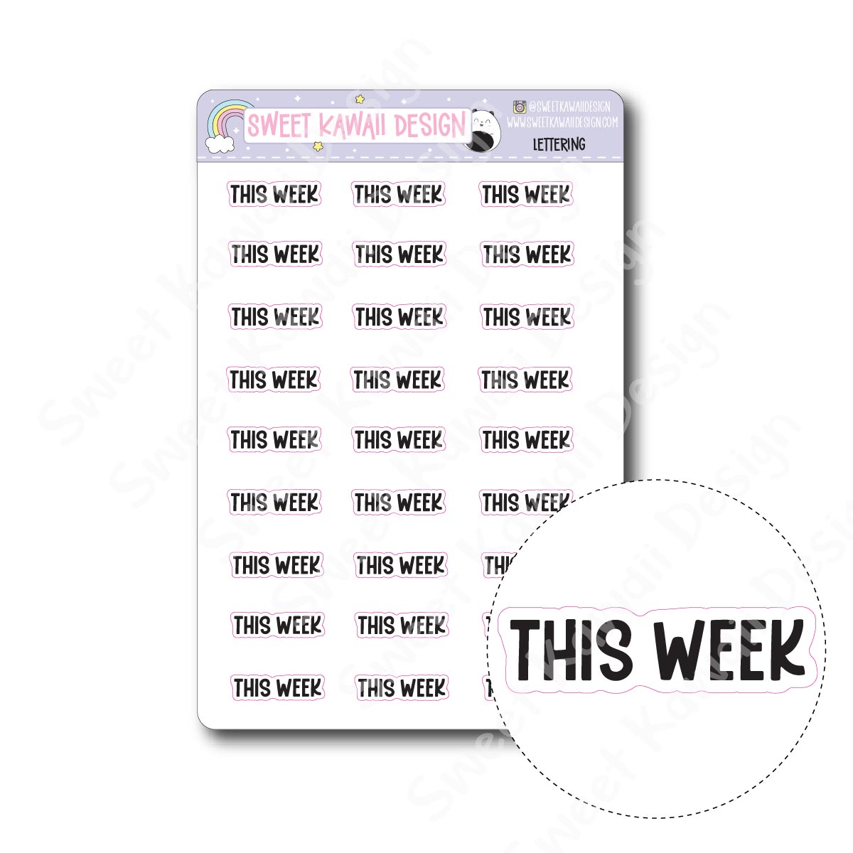 Lettering - This Week – Sweet Kawaii Design