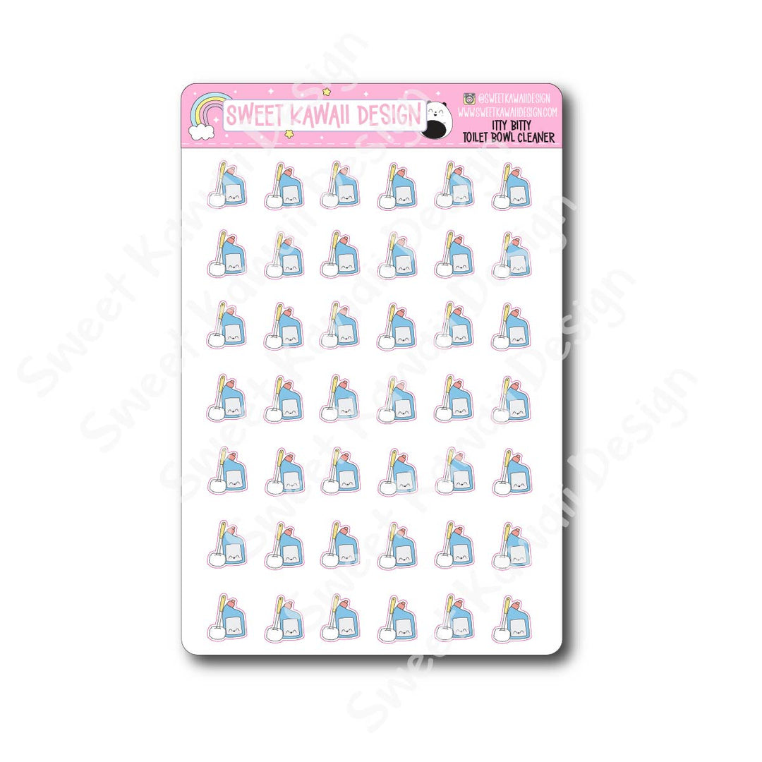 Kawaii Toilet Bowl Cleaner Stickers