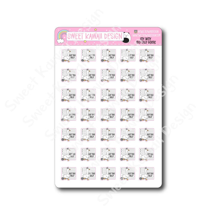 Kawaii Too Silly Goose Stickers