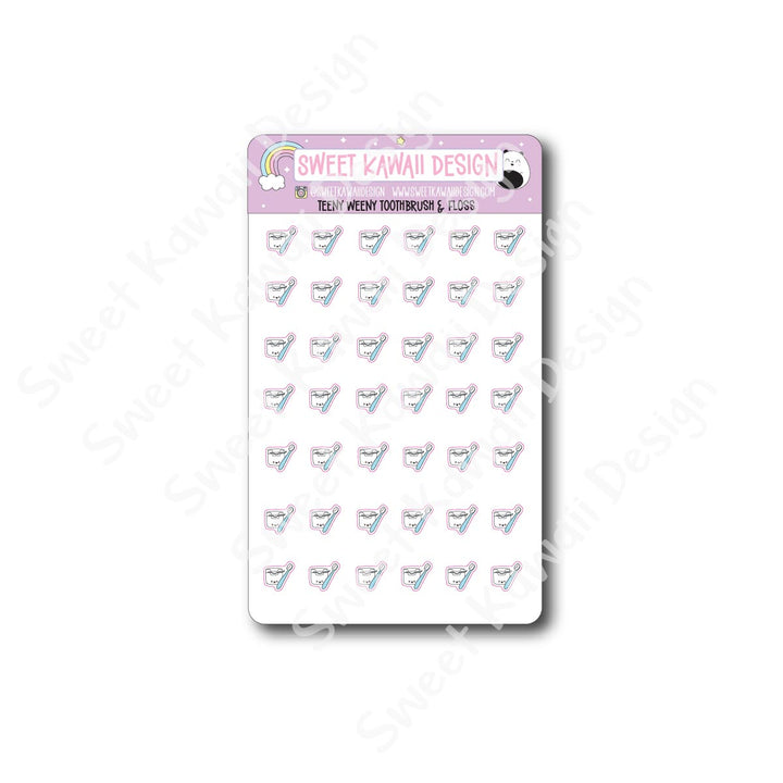 Teeny Weeny Toothbrush and Floss Stickers