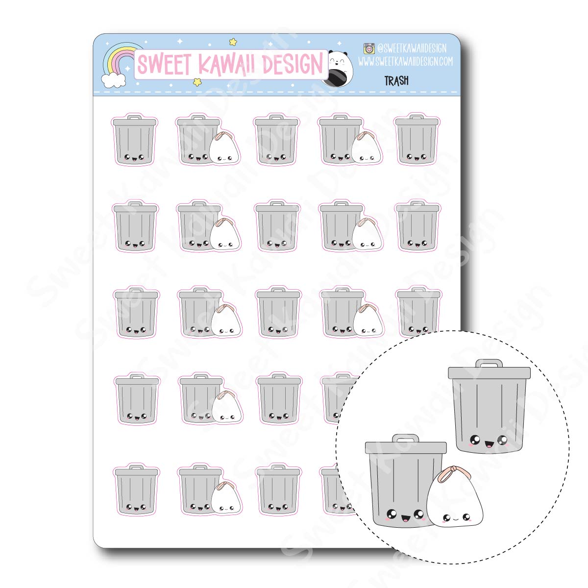 Kawaii Trash Stickers