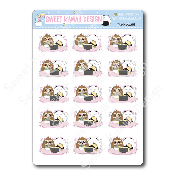 Kawaii TV and Snackie Stickers