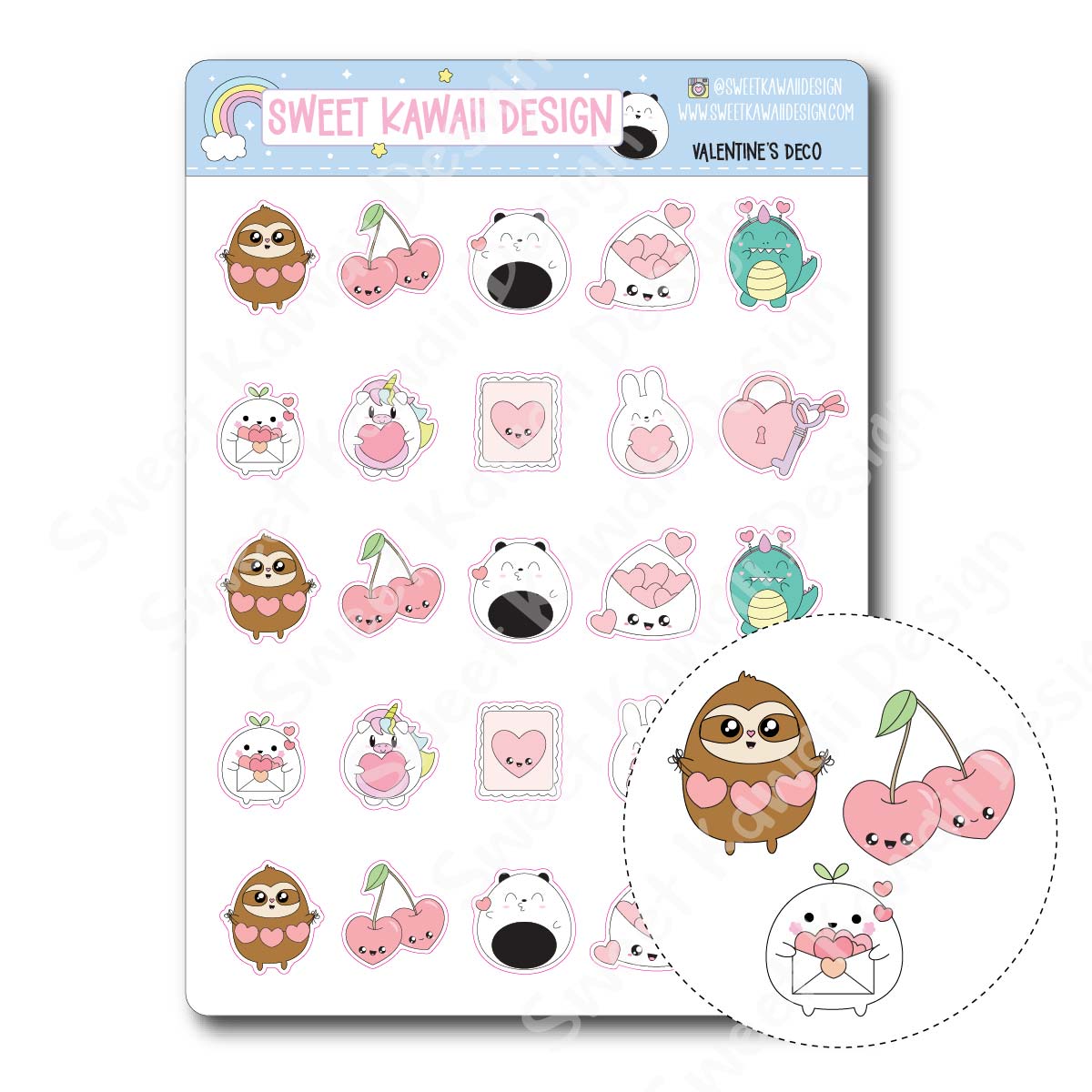 Kawaii Valentine's Deco Stickers
