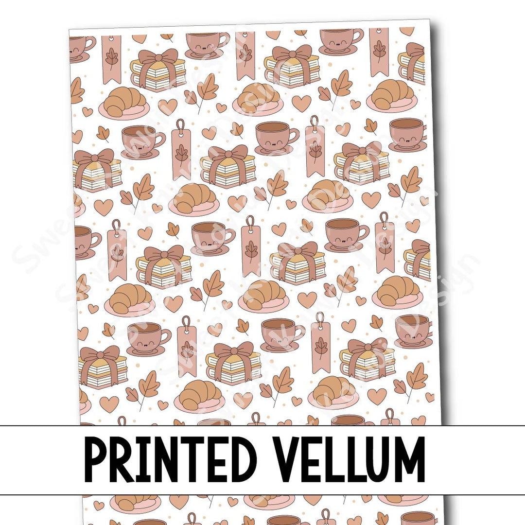 Printed Vellum - Cozy Book Cafe
