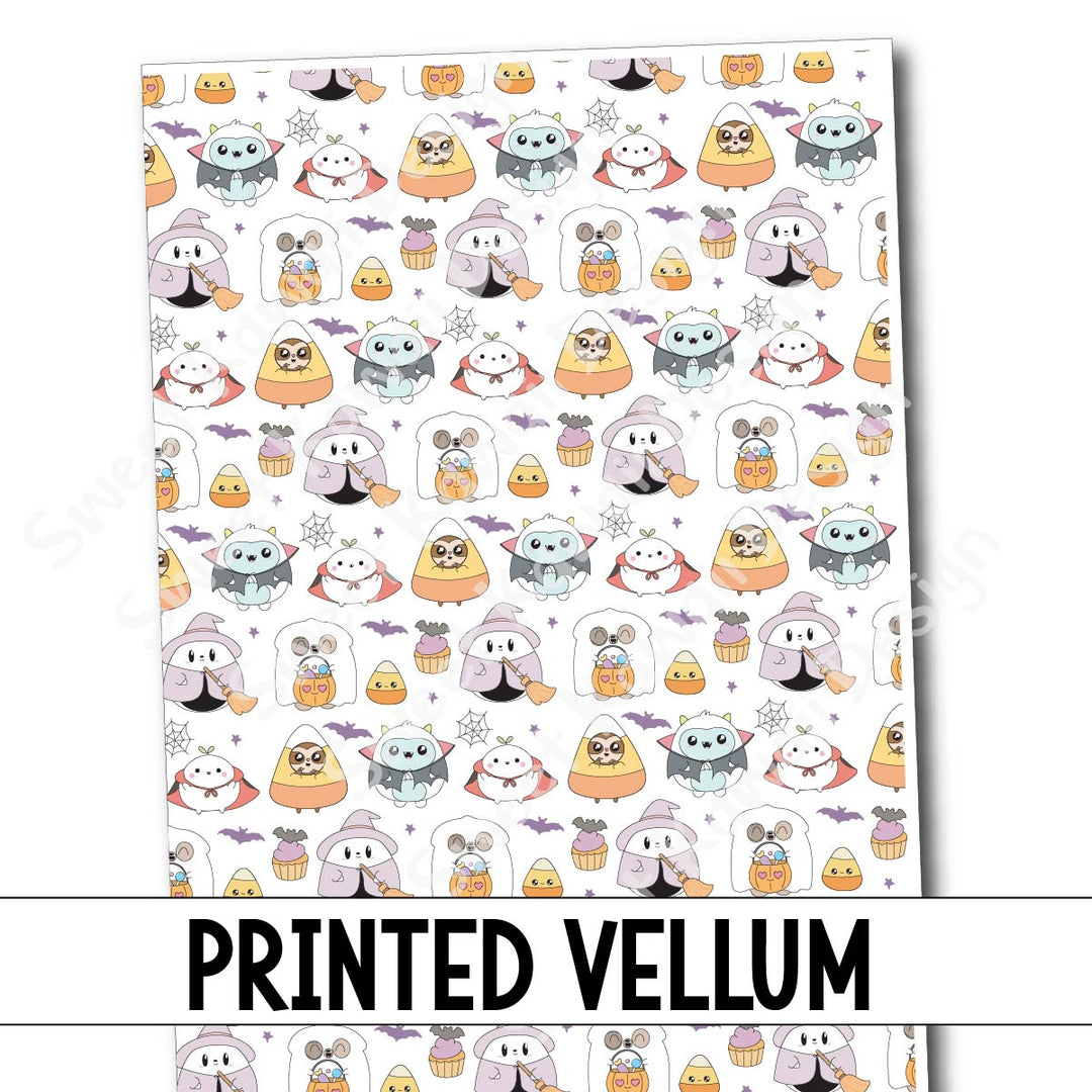 Printed Vellum - Critter Monster Mash