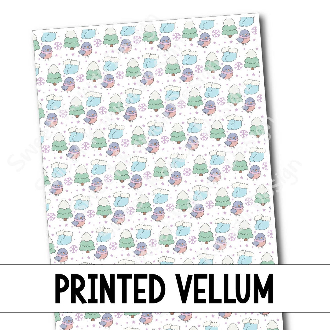 Printed Vellum - Snow Cute